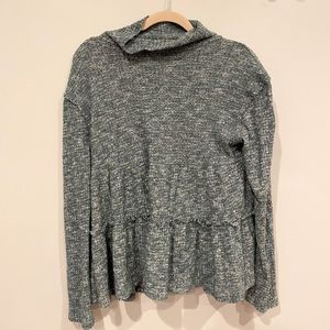 eri + ali long sleeve waffle top